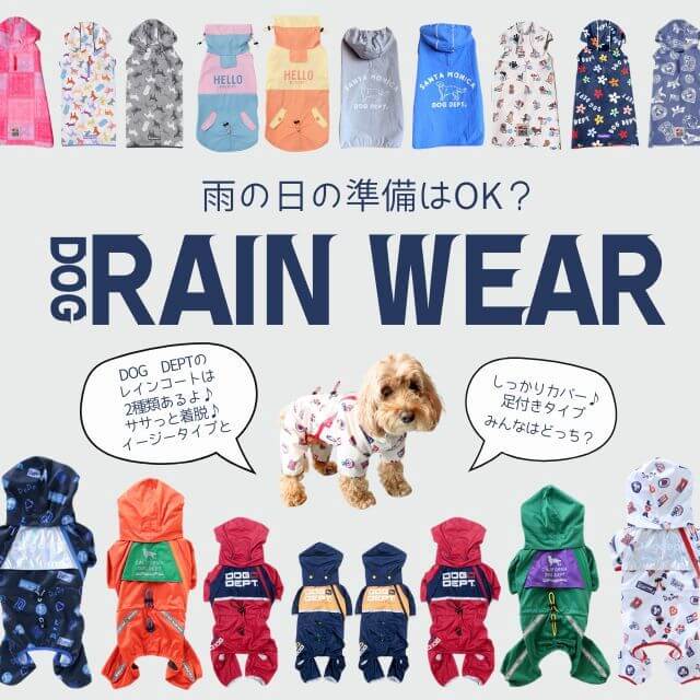 ドッグ用レインウェア ブランドのドッグデプト/DOG DEPT