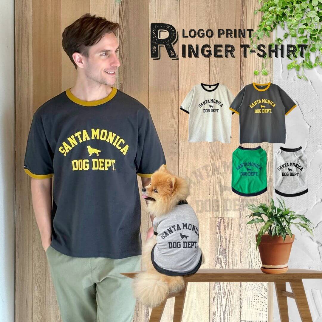 リンガーTシャツペアルック ブランドのドッグデプト/DOG DEPT