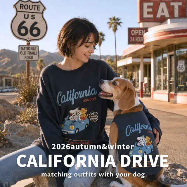 26AWカリフォルニアドライブペアルック ブランドのドッグデプト/DOG DEPT