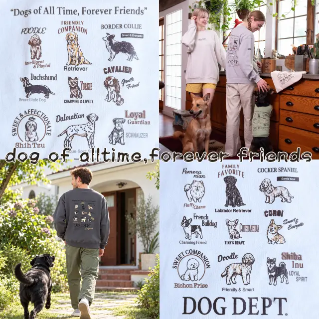 dog of all time forever friendsペアルック ブランドのドッグデプト/DOG DEPT