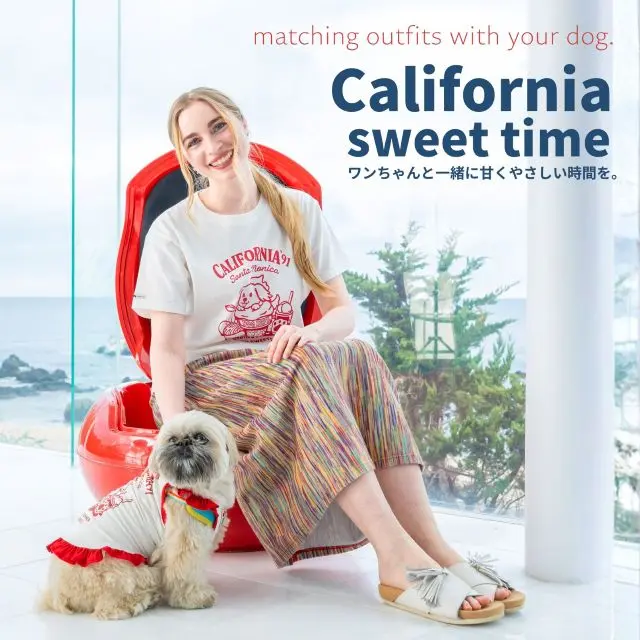 26SS california sweet timeペアルック ブランドのドッグデプト/DOG DEPT