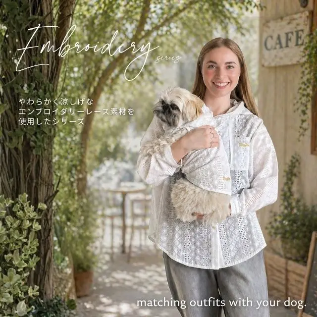 26SS エンブロイダリーレースペアルック ブランドのドッグデプト/DOG DEPT