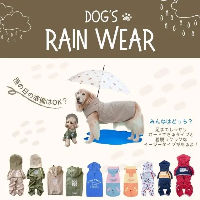 ドッグ用レインウェア ブランドのドッグデプト/DOG DEPT