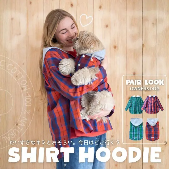 チェックシャツパーカーペアルック ブランドのドッグデプト/DOG DEPT
