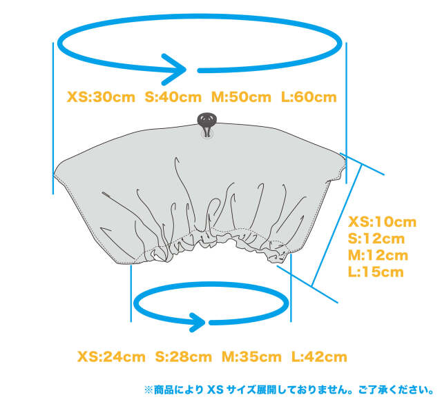 クールネックサイズ表